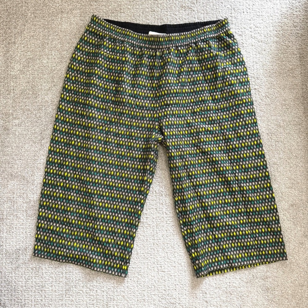 Ace & Jig 4X Wide Leg Cropped Pants Metallic Maximalist Plus Size Geometric Bold